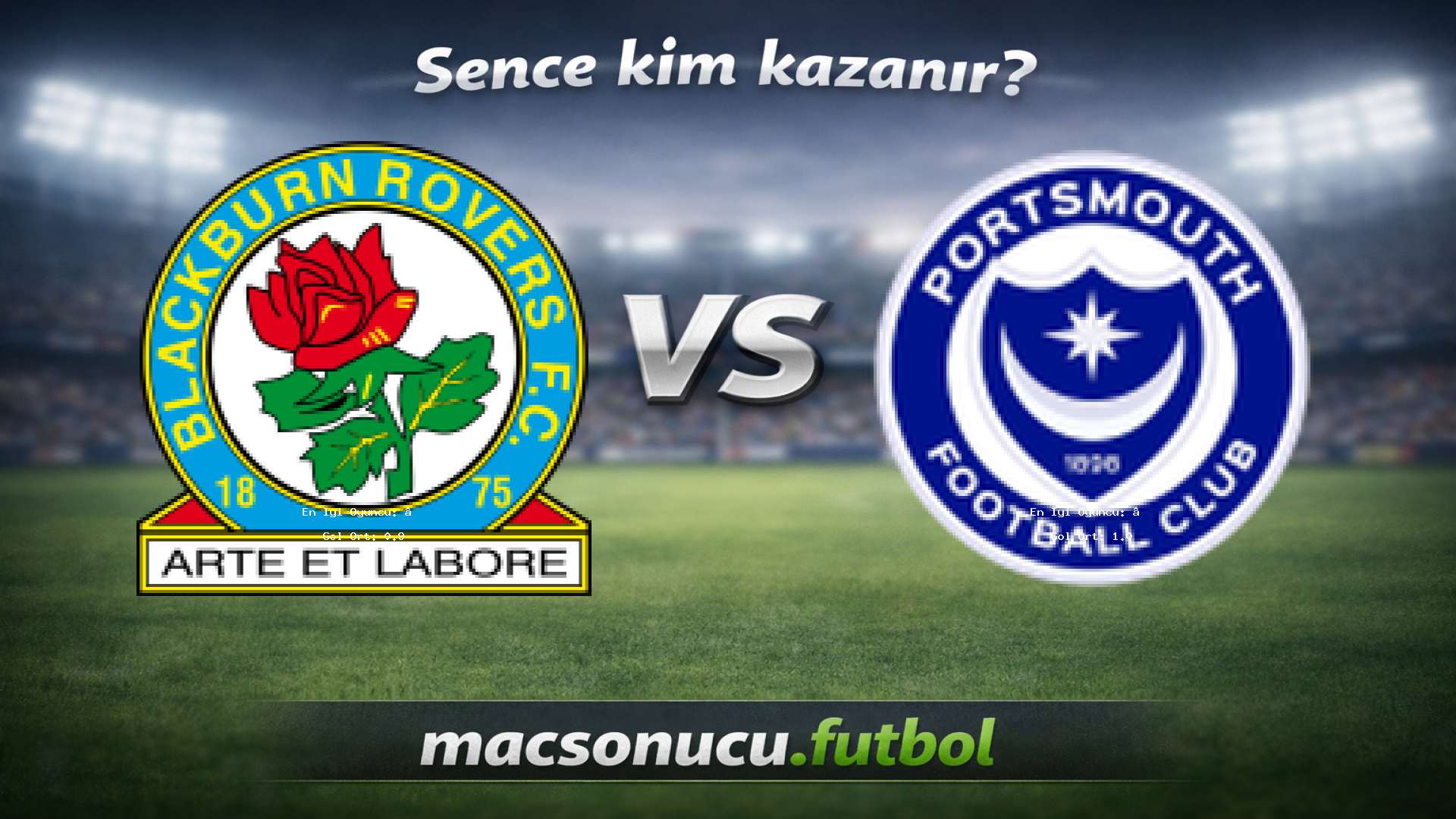 Blackburn - Portsmouth maç görseli