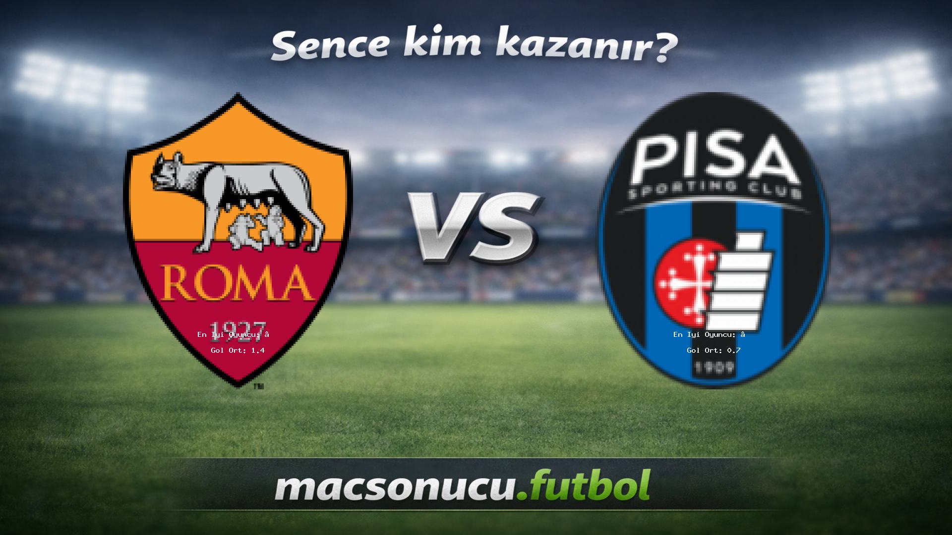 AS Roma - Pisa maç görseli