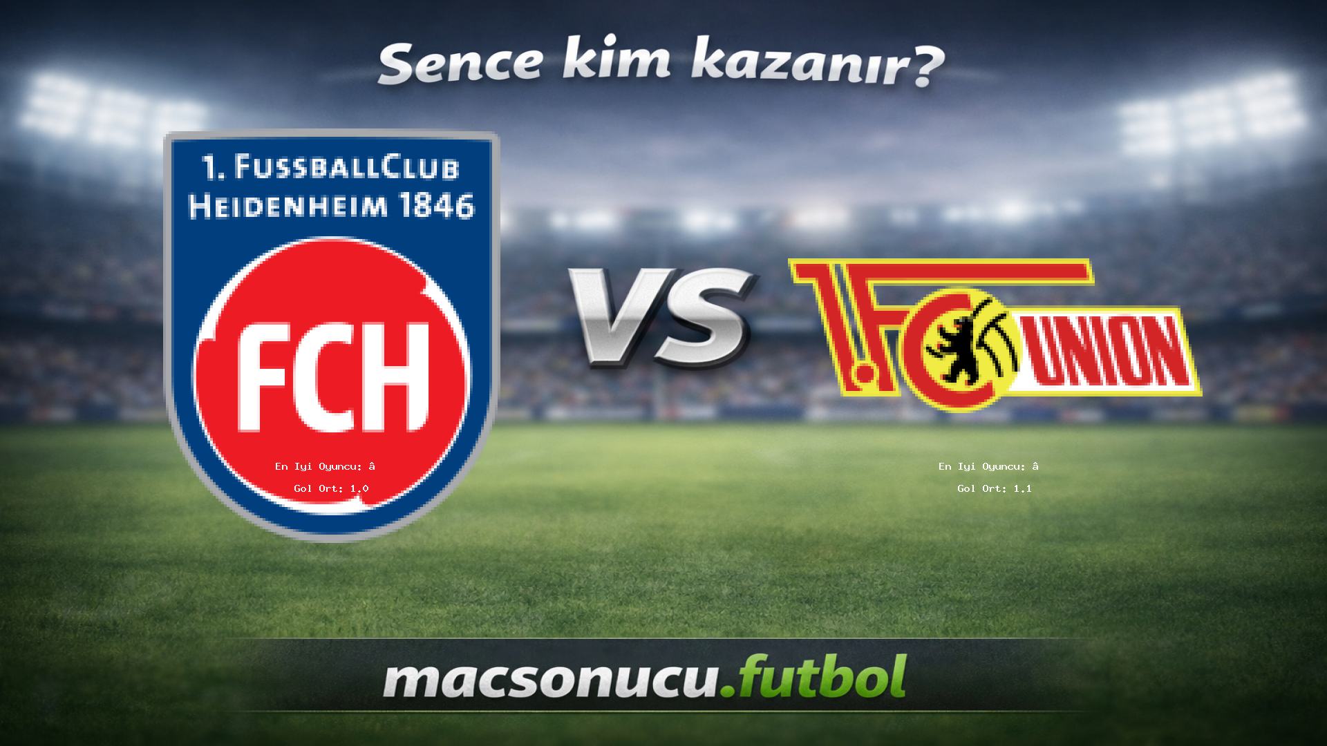 1. FC Heidenheim - Union Berlin maç görseli