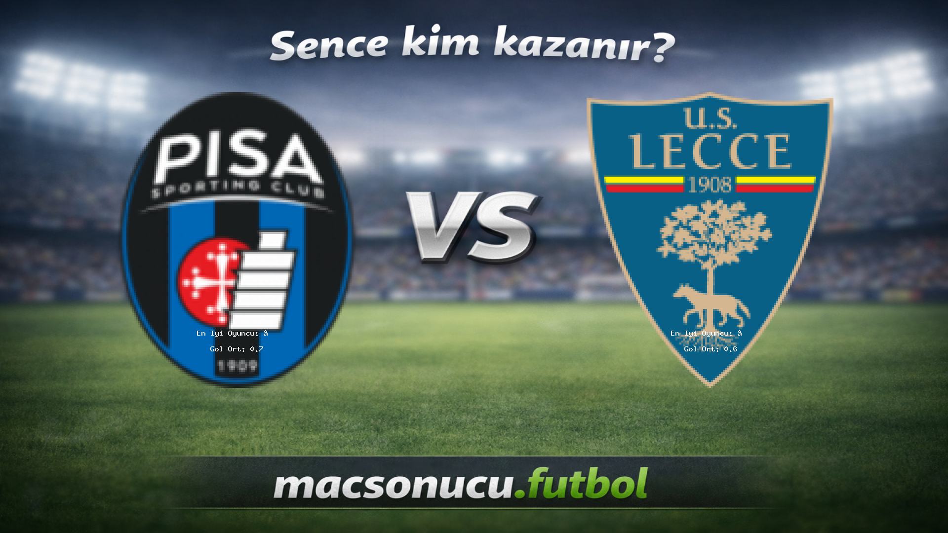 Pisa - Lecce maç görseli